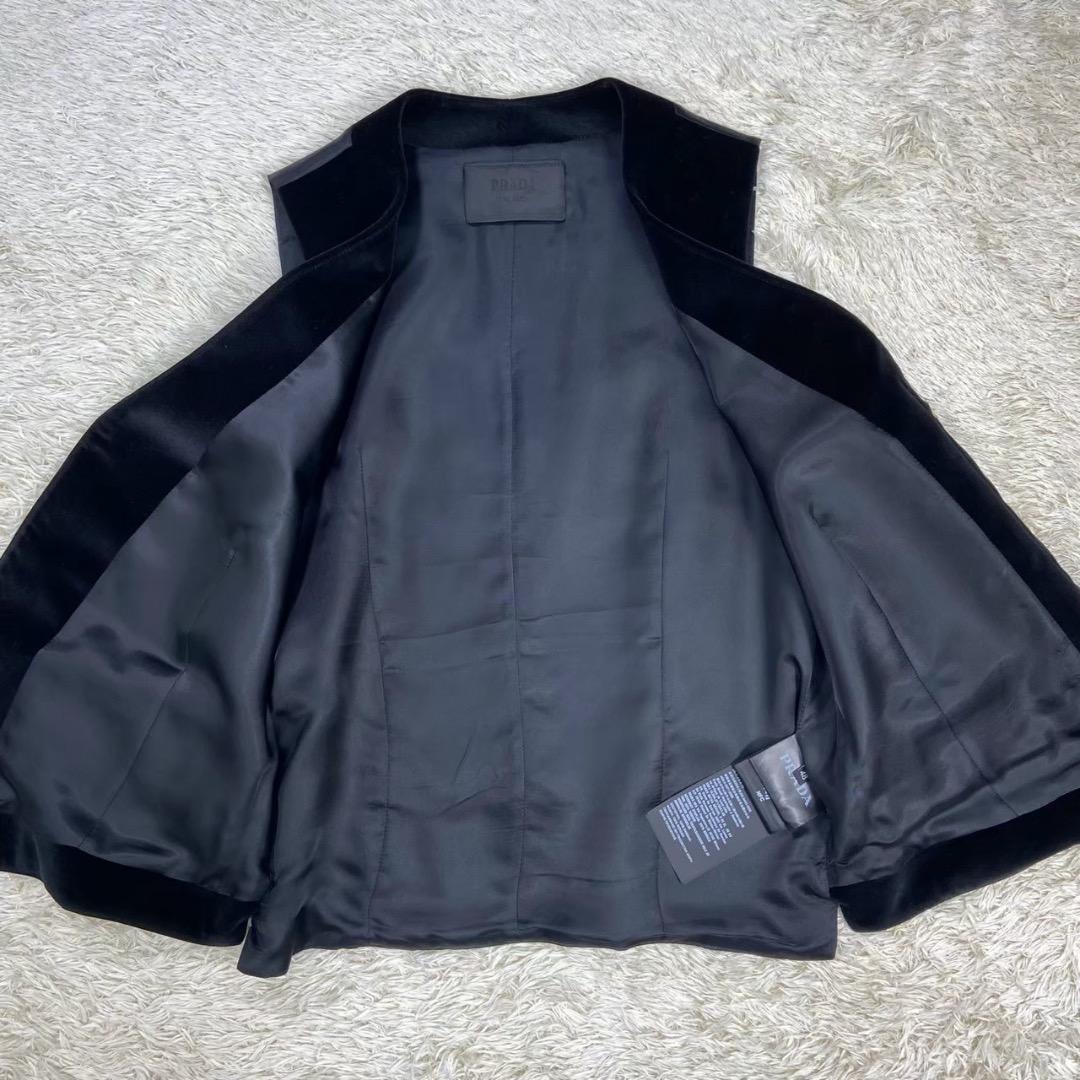 【最高級】PRADA プラダ スーツベスト ジレ トライアングルロゴ ブラック