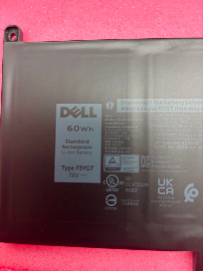 Dell 60Wh バッテリー KG7VF F3YGT
