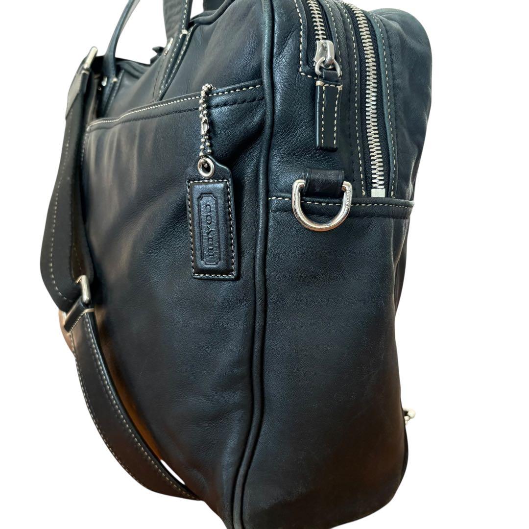 COACH レガシー オールレザー　2WAY大型　ビジネスバッグ　A4 ブラック