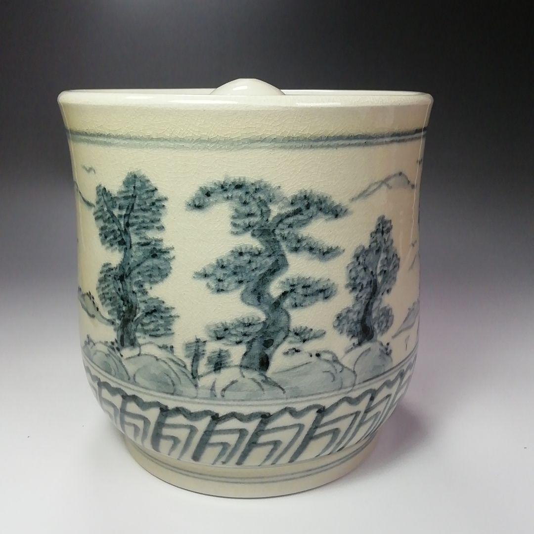 Ｓ２９３　水指　『山水水指』『神三良造』　共箱　茶道具