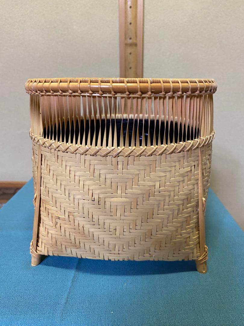 茶道具/炭斗（炭取・すみとり） 清風篭炭斗 淡々斎好写 和田菁竺 共箱