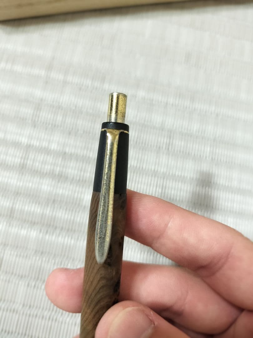 屋久杉工房京　泡瘤　油木　シャープペンシル　無垢材　真鍮金具