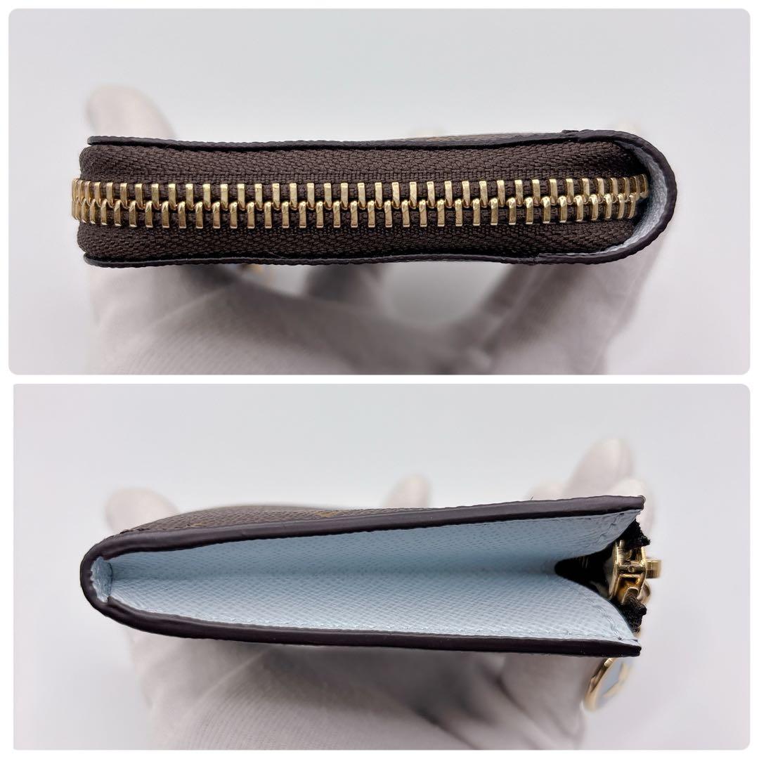 ほぼ未使用 日本限定 ルイヴィトン ポルトフォイユノアコンパクト アズールブルー