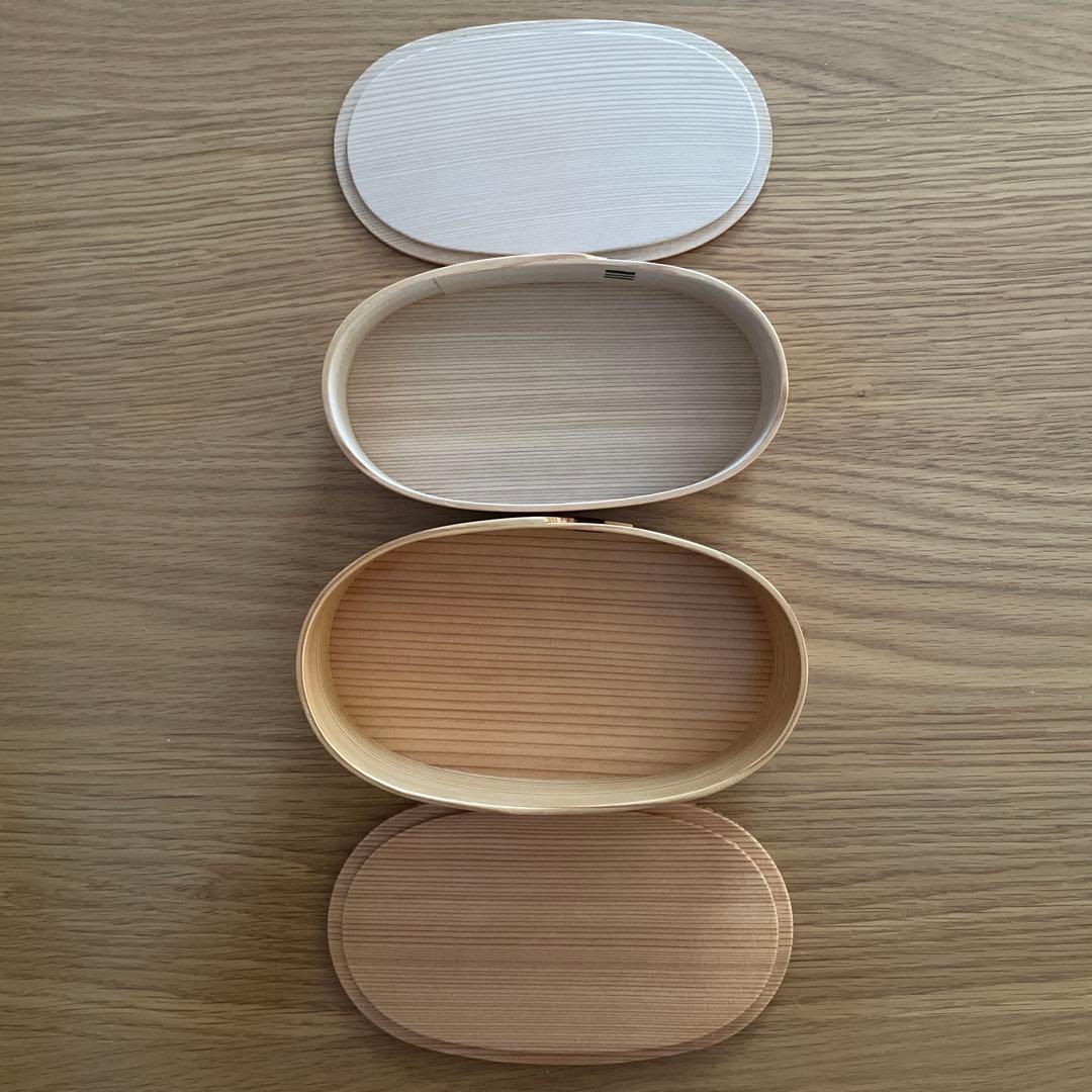 曲げわっぱ　小判入子　栗久　セット