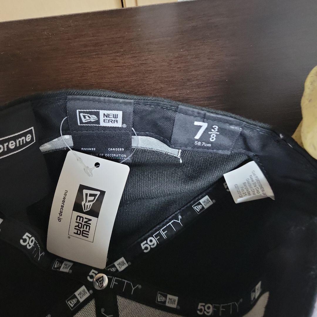 Supreme 59FIFTYキャップ 黒色 7 3/8　タグ付き