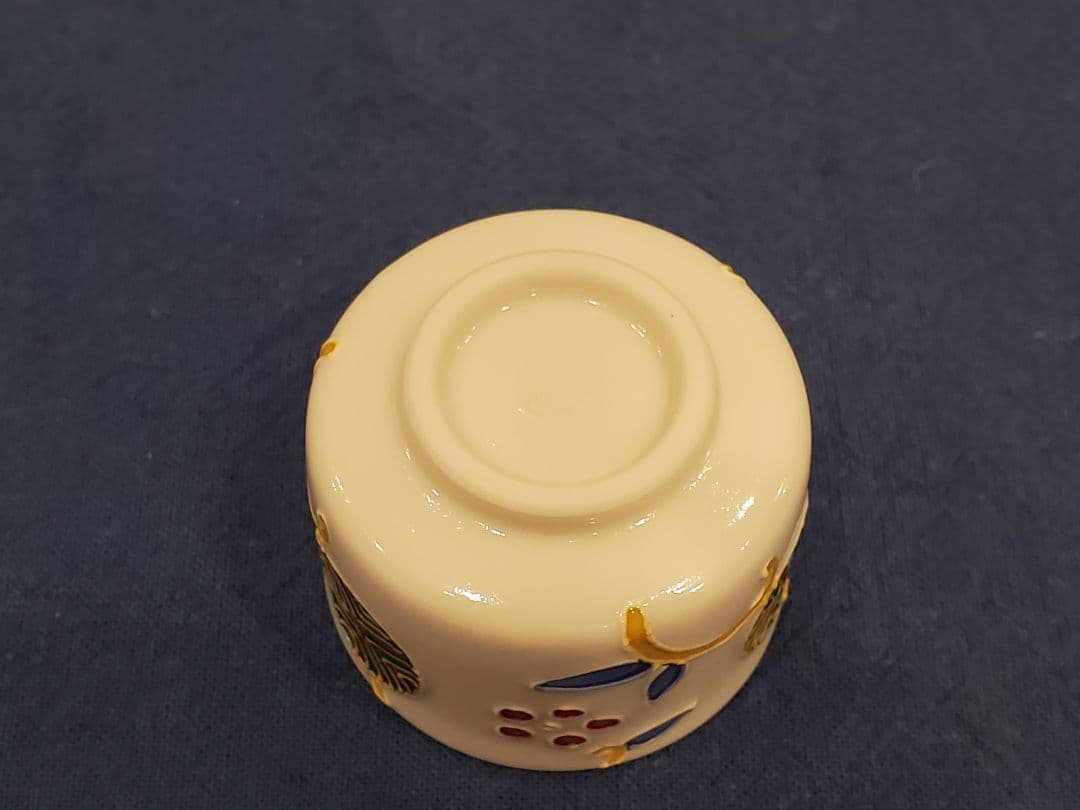 中村翠嵐　交趾焼　杯　共箱あり