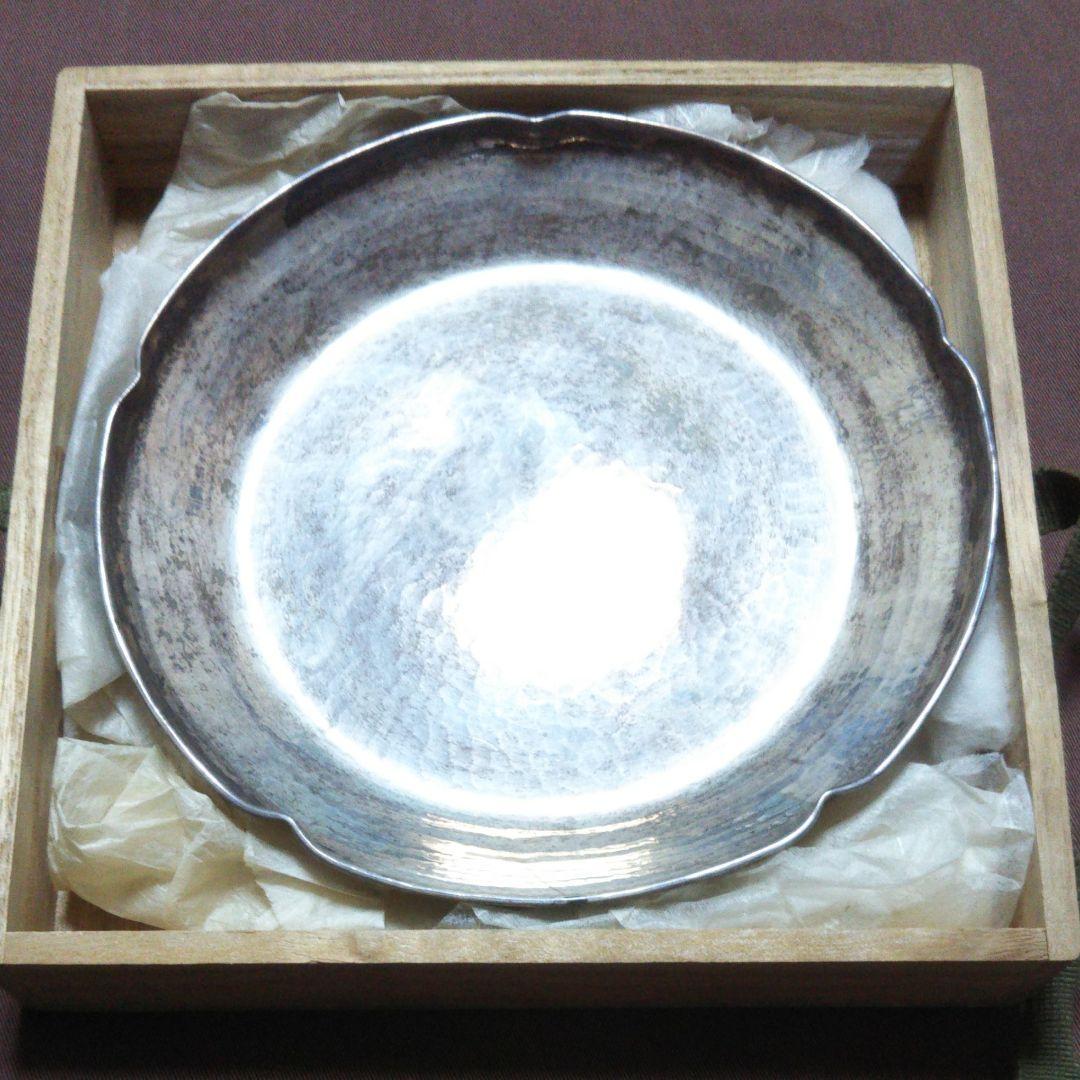 時代物 茶器 骨董品 茶道具 菓子器 純銀刻印あり 三松軒 造