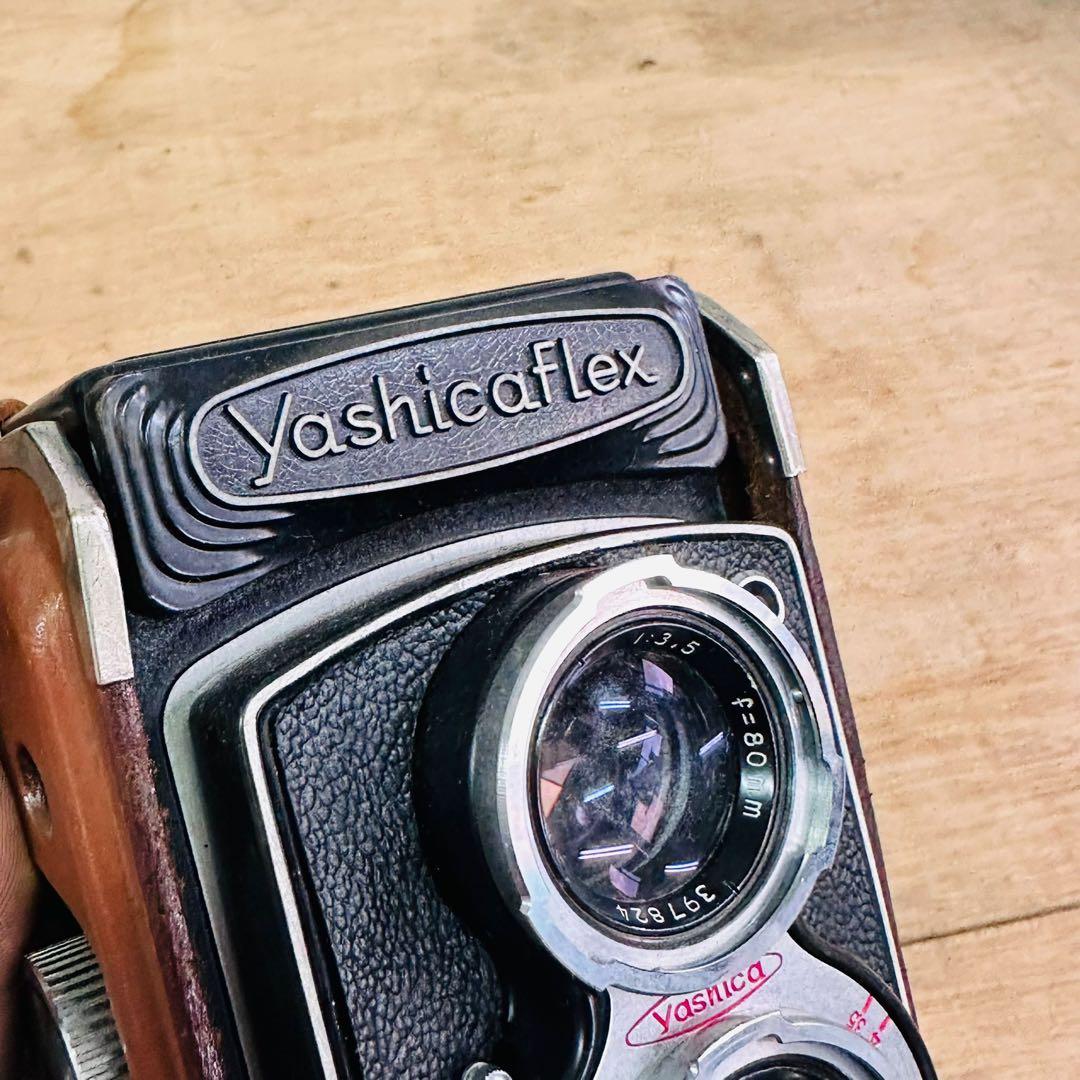 YashicaFlex 二眼レフカメラ レザーケース付き動作未確認