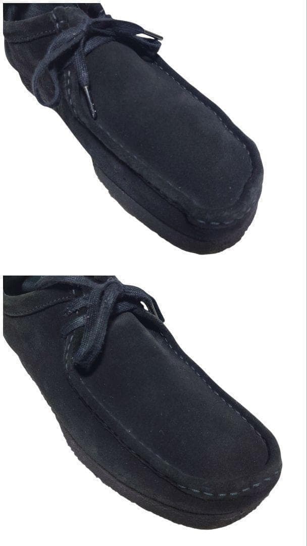 Clarks クラークス ワラビー 黒 スエード モカシン UK9 27cm