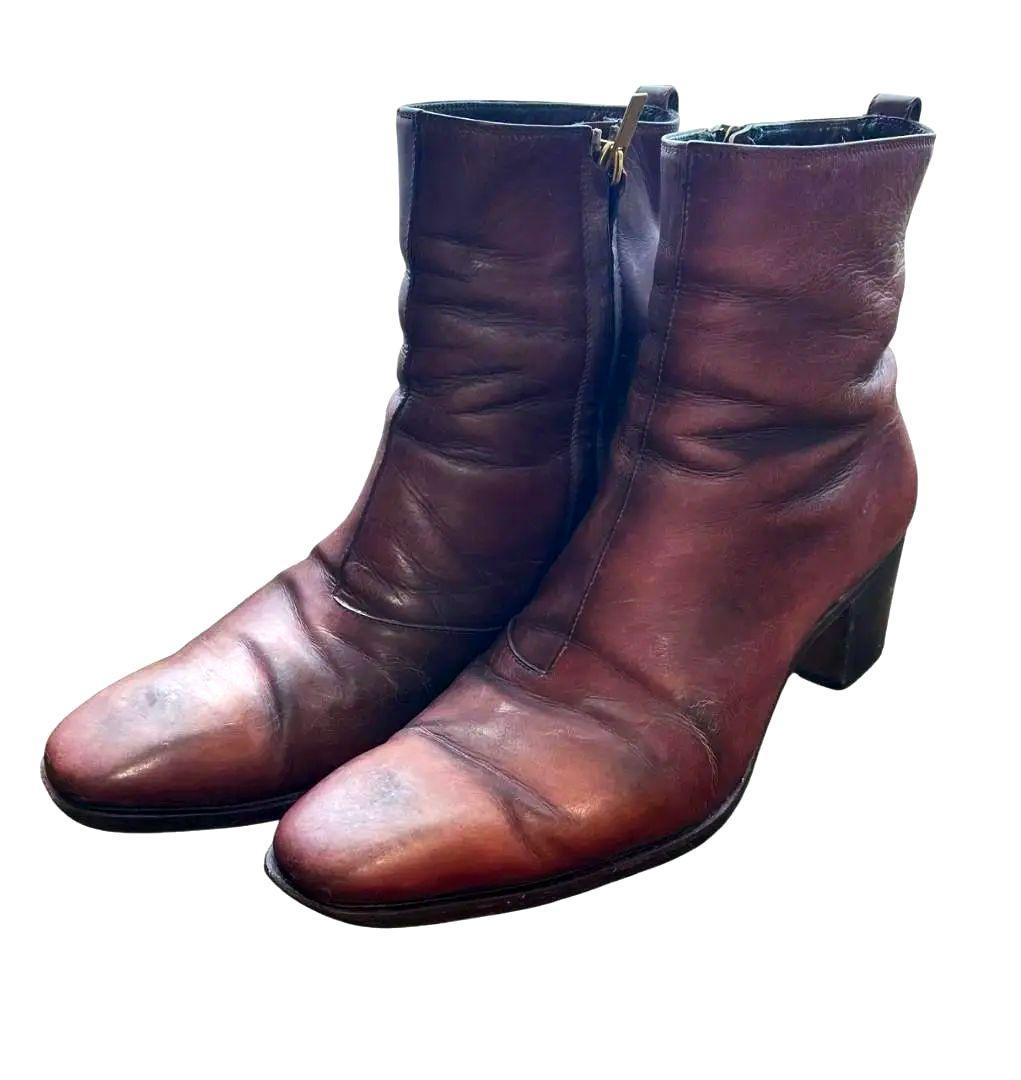 イヴサンローランリヴゴーシュ ジョニーブーツ ボルドー 箱/袋付き