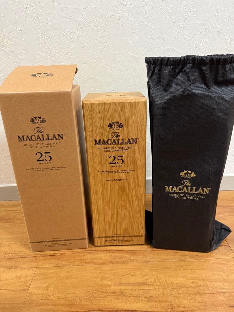 MACALLAN 25年 700ml ウイスキー 木箱付 新品未開封 マッカラン