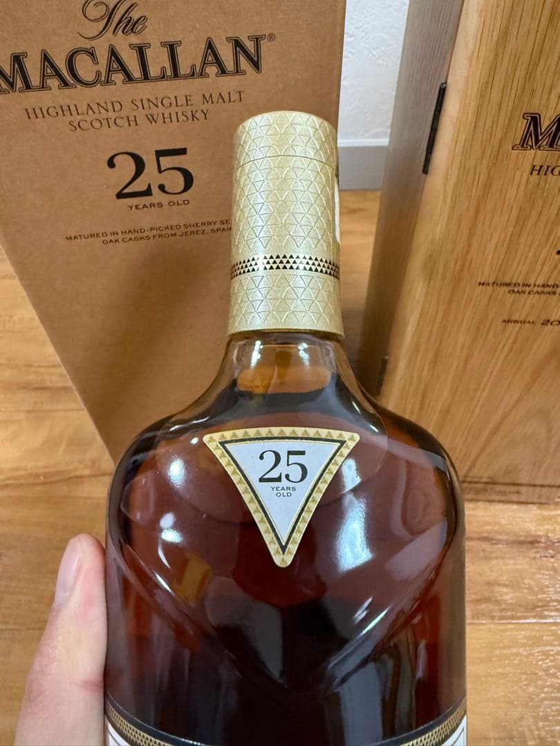 MACALLAN 25年 700ml ウイスキー 木箱付 新品未開封 マッカラン
