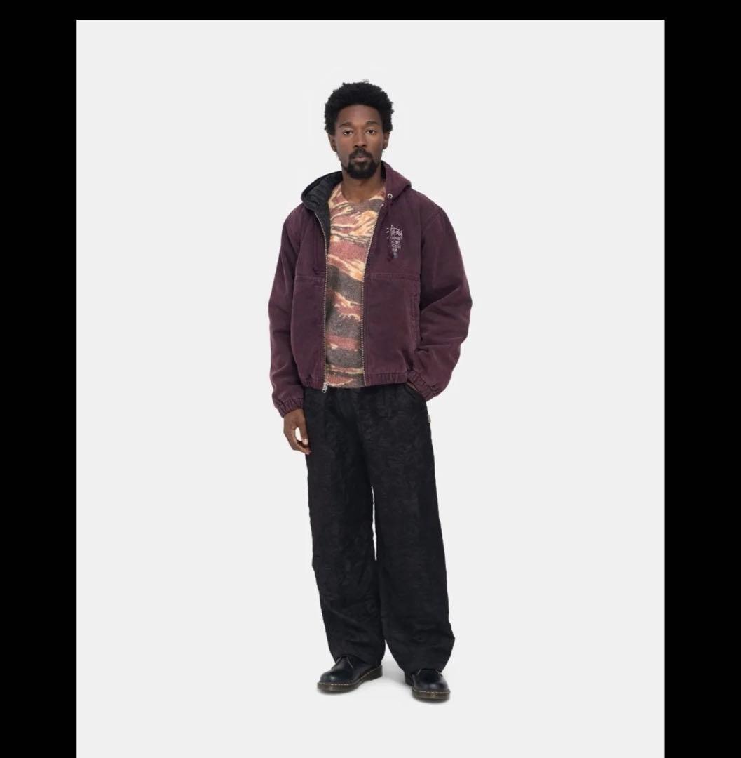 Stussy Quality Workgear M バーガンディジャケット