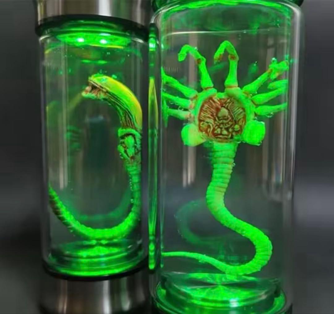 【新品】エイリアン 標本風 LEDライト フィギュア カプセル SFホラー