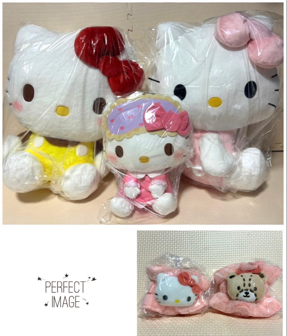 新品　ハローキティ ぬいぐるみ 3点　洗顔リストバンド 1セット