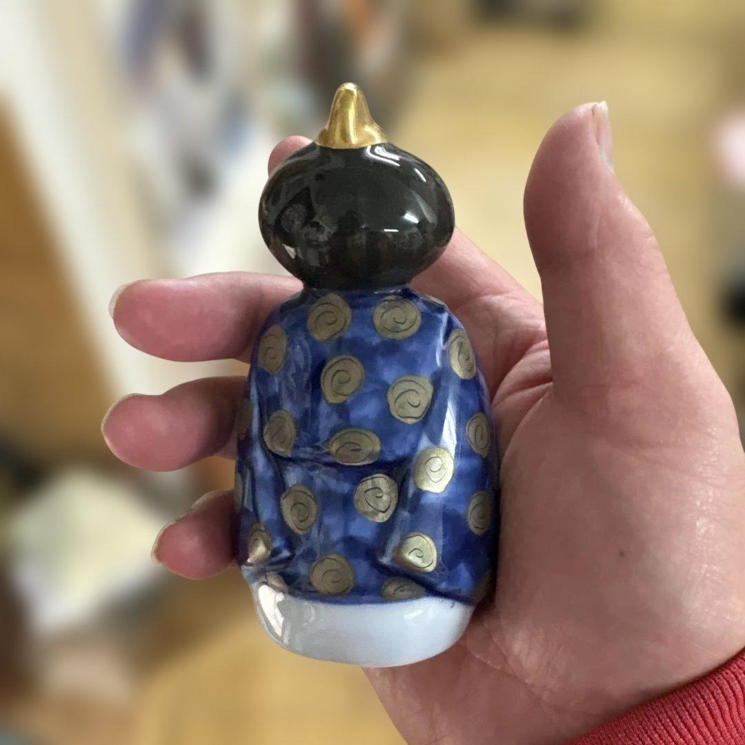 か*こ様 【銀座 和光 WAKO】陶びな 雛人形 桐箱・台座付 親王飾り 陶器製