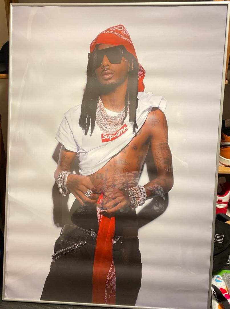 supreme Playboy carti ポスター1枚　フレーム付き