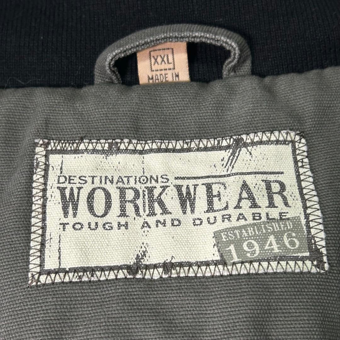 希少 snap on 刺繍ロゴ ブルゾン ワークジャケット 黒 グレー 中綿