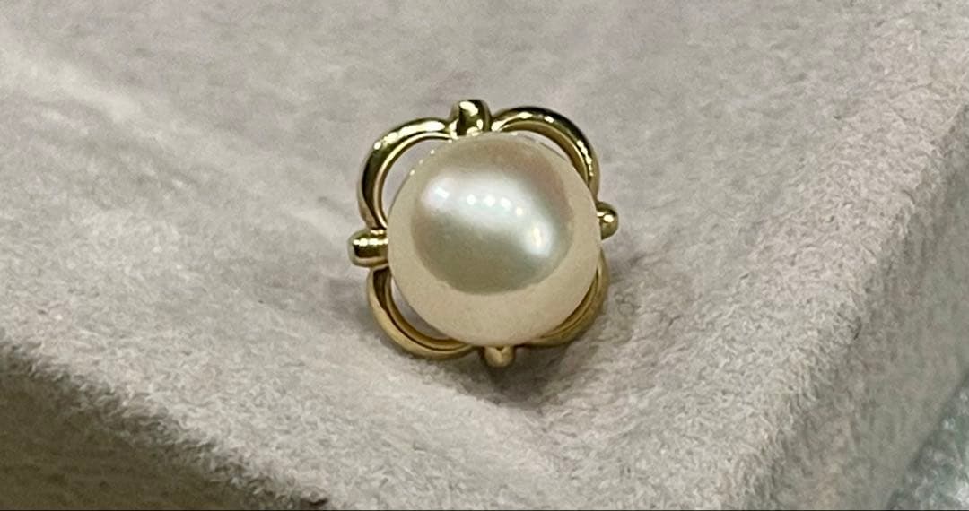 ヴィンテージ ミキモト アコヤパール　ピンブローチ　タイタック M K14 刻印