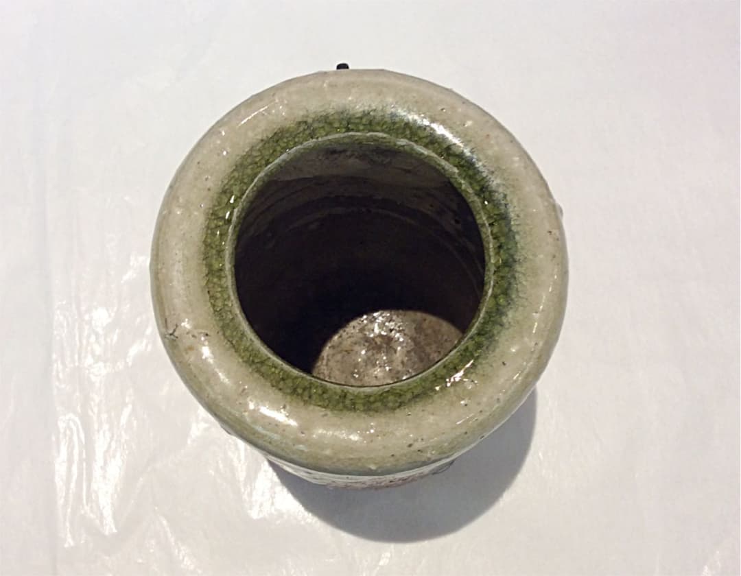 【茶道具】高橋楽斎作 信楽焼旅枕掛花入