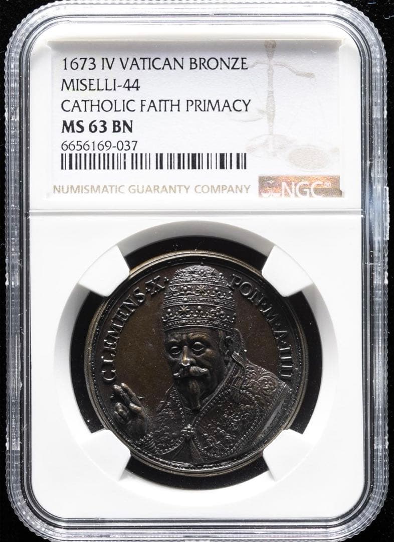 1673年 バチカン 教皇クレメンス10世　ブロンズメダル