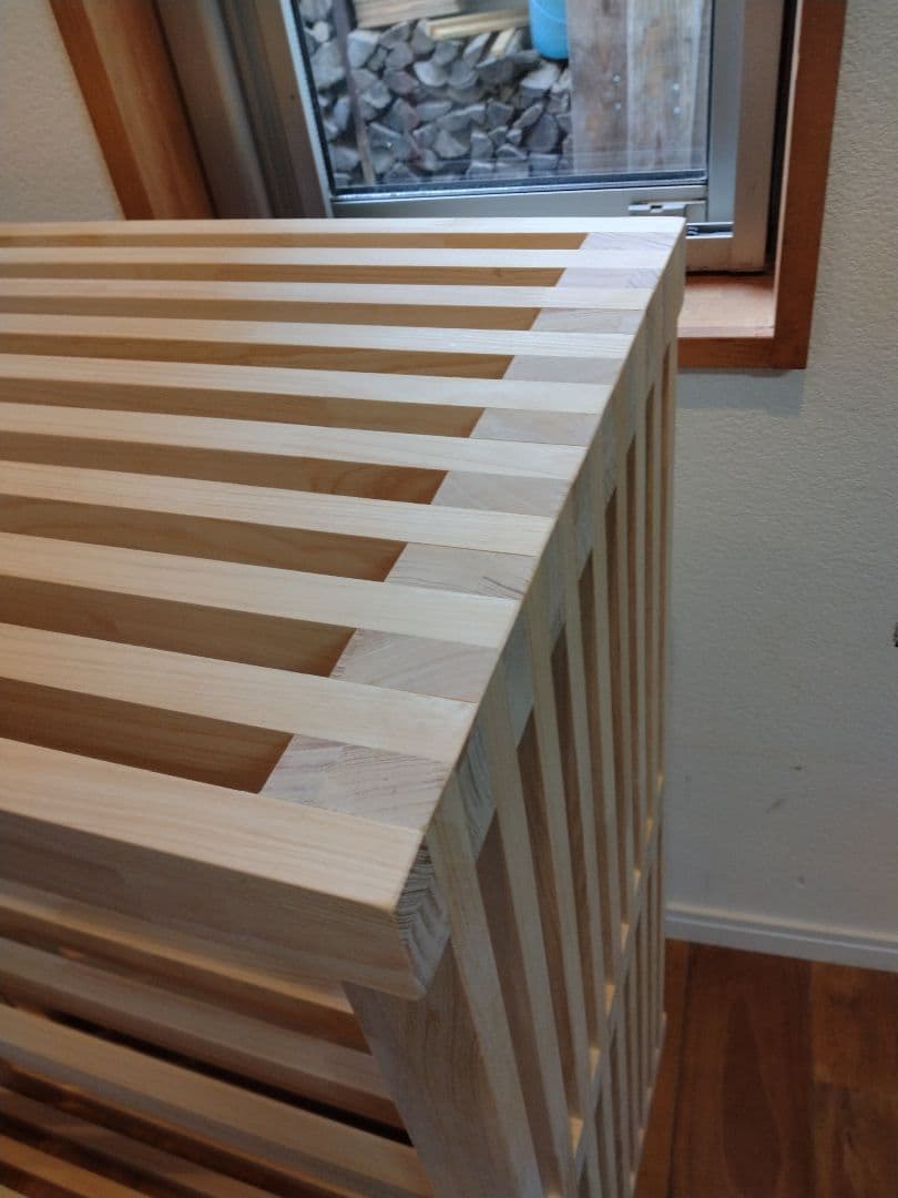 木製　ハンドメイド　オーダー　格子　棚　アクアラック　シェルフ　水槽台　金魚