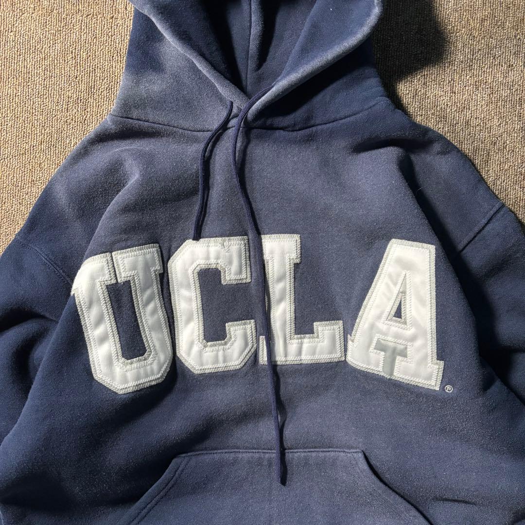 RUSSELL ラッセル 鬼フェード スウェット パーカー UCLA M ナス紺