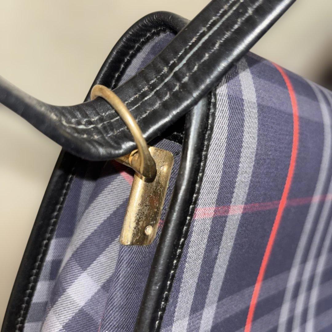 Burberry's チェック柄 本革 ショルダーバッグ