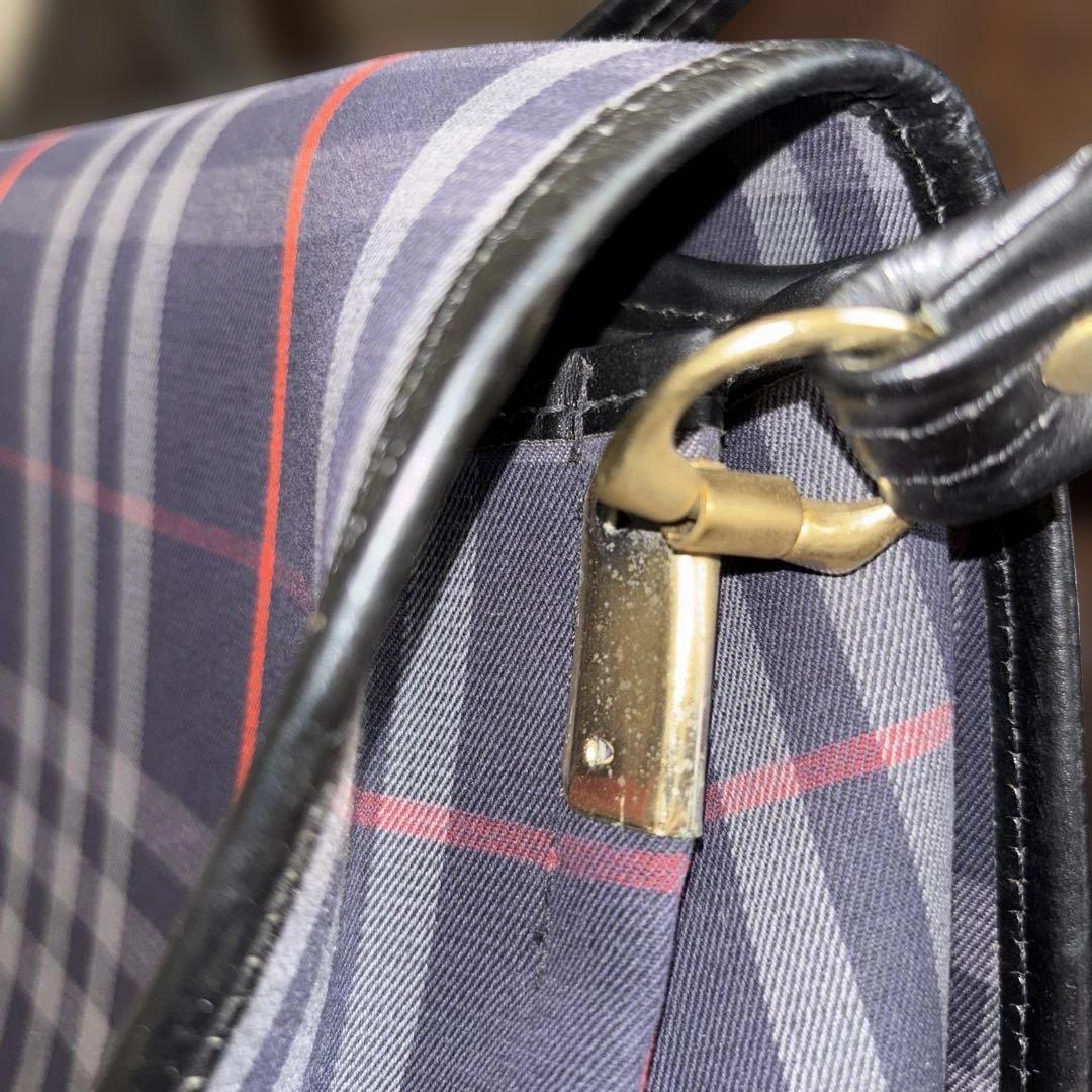 Burberry's チェック柄 本革 ショルダーバッグ
