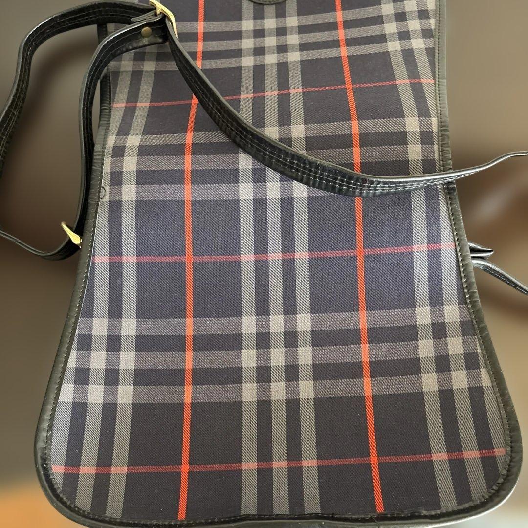 Burberry's チェック柄 本革 ショルダーバッグ