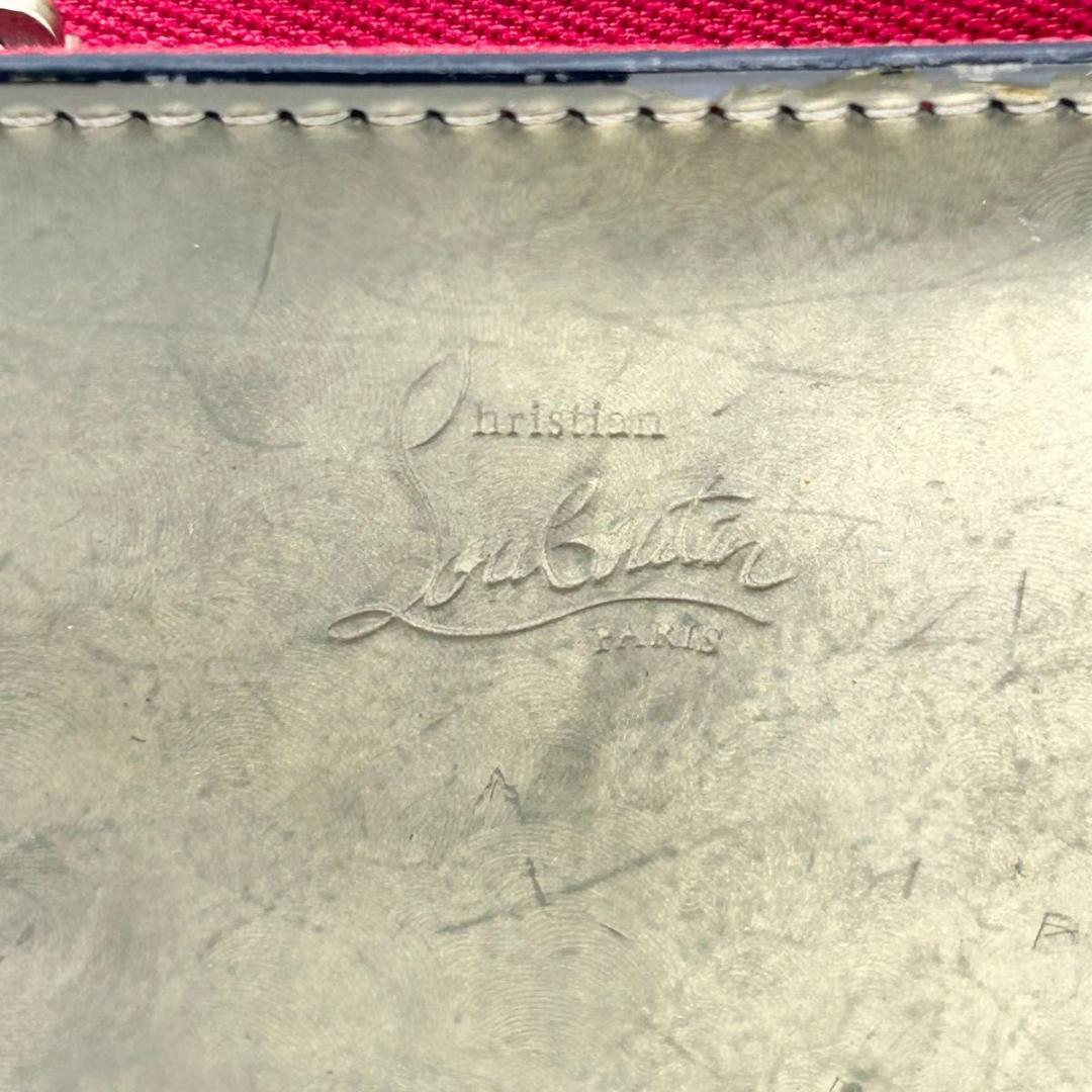 クリスチャン ルブタン マカロン ゴールド スタッズ 三つ折り財布