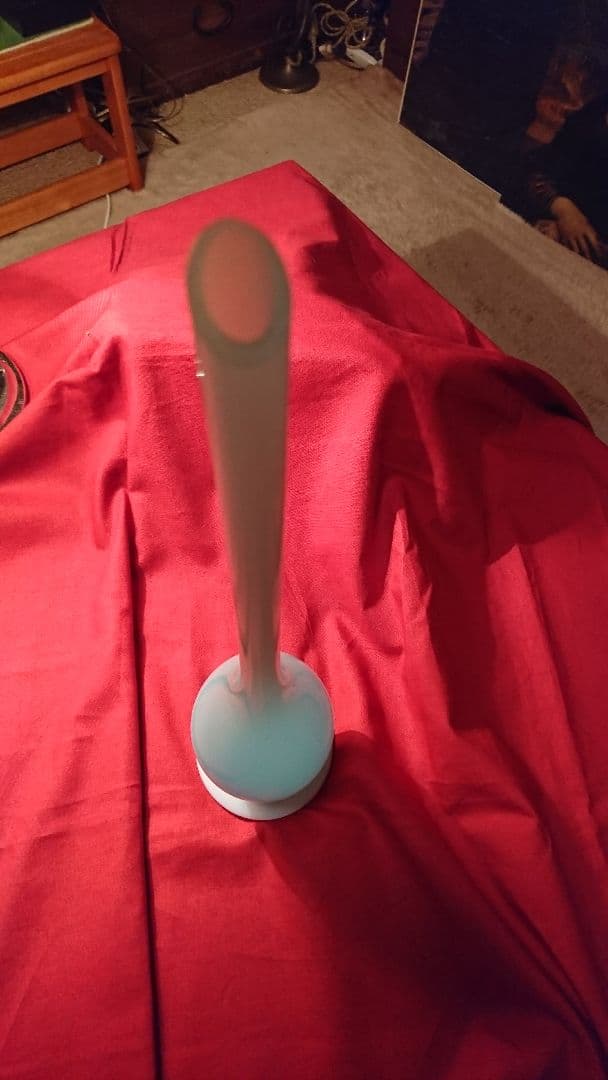 アンティーク オパリン グラス ブルーフラワーベース