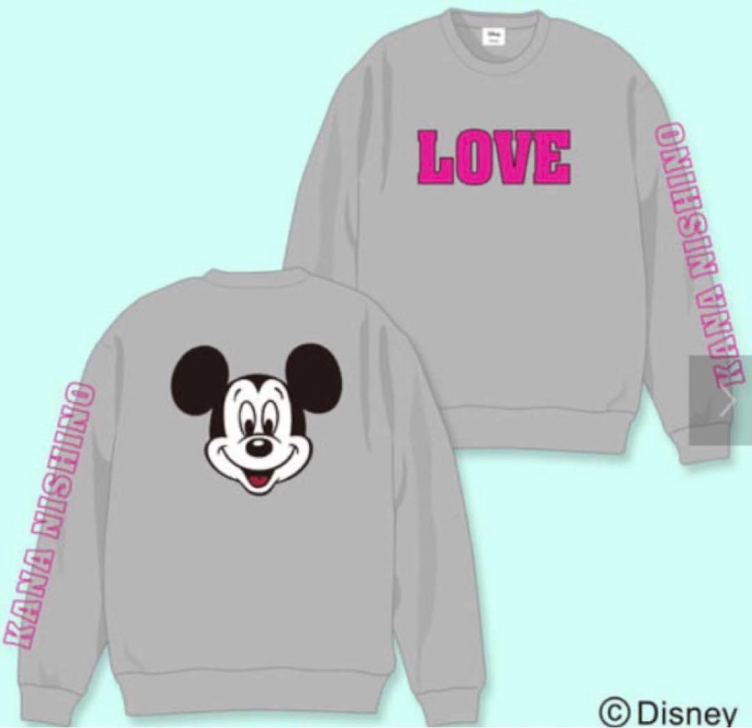 新品　西野カナ　ディズニー　ミッキー　スウェット　トレーナー　裏起毛　完売品 L