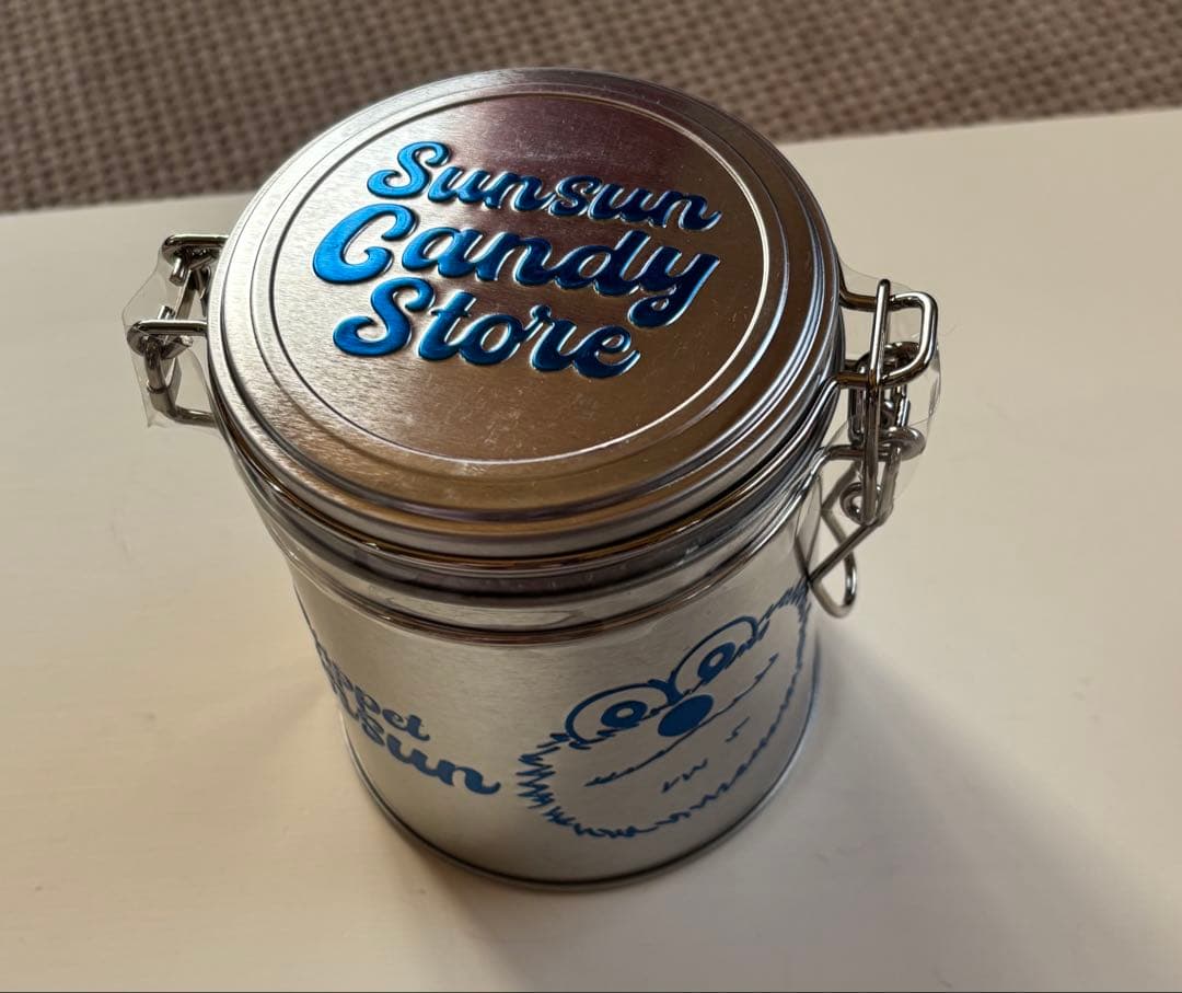 パペットスンスンぬいぐるみマスコットキャンディジャークッキー缶セットオマケ付