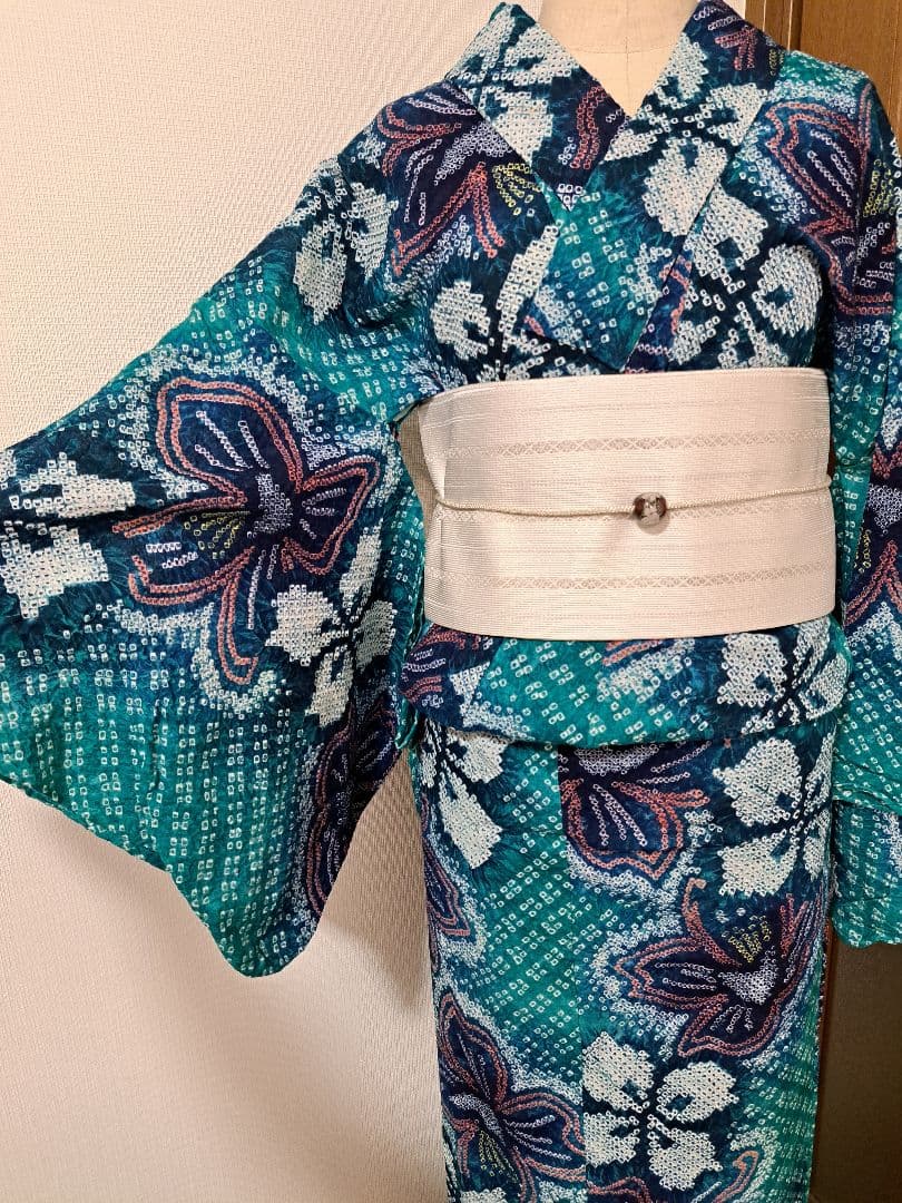 とくちゃん•*¨*•.¸♬︎絞り浴衣 有松絞り 【超美品】