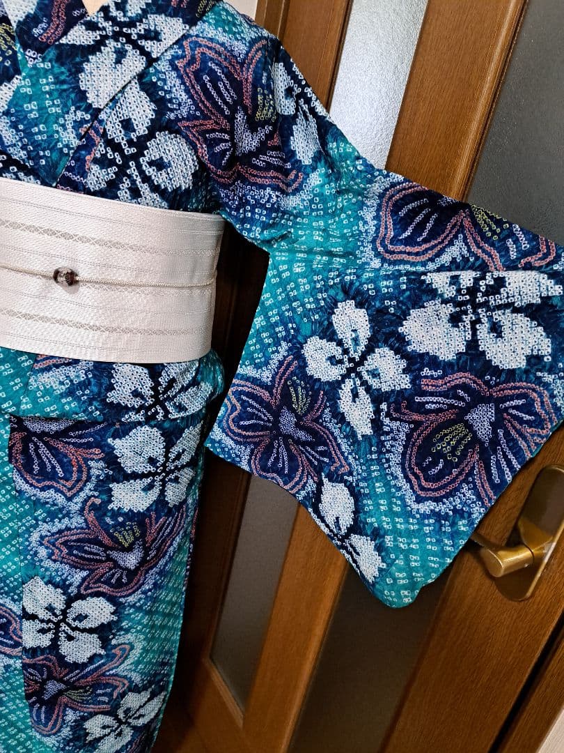 とくちゃん•*¨*•.¸♬︎絞り浴衣 有松絞り 【超美品】