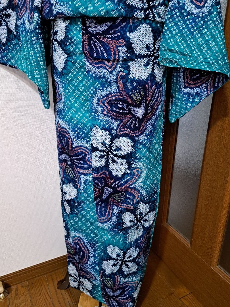 とくちゃん•*¨*•.¸♬︎絞り浴衣 有松絞り 【超美品】