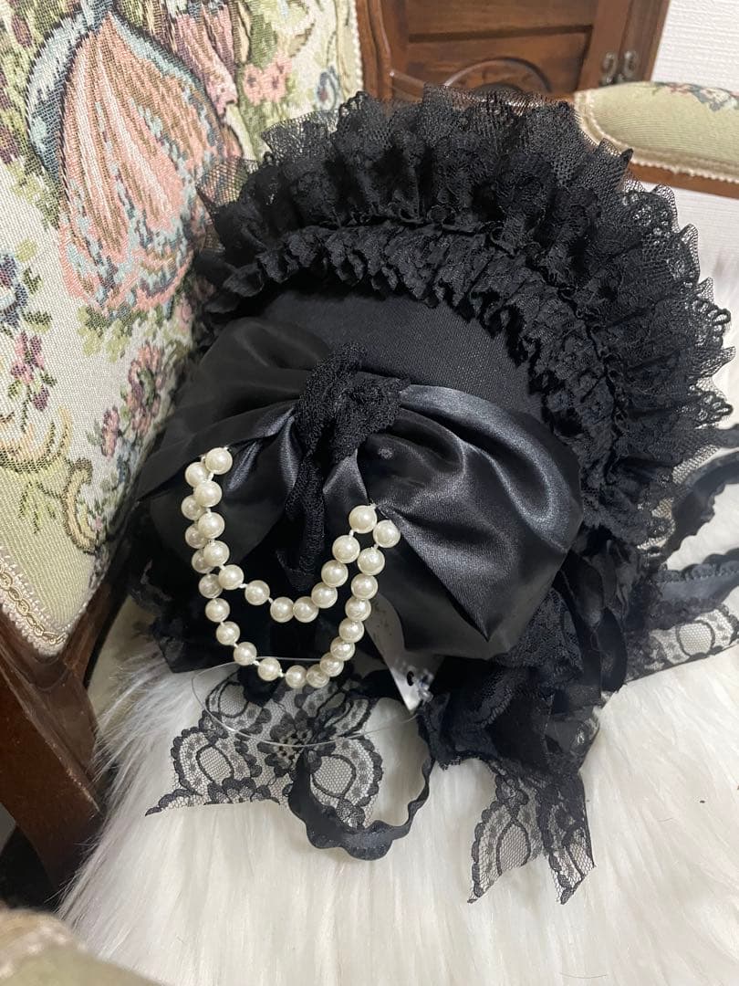 Triple fortune ボンネット　黒