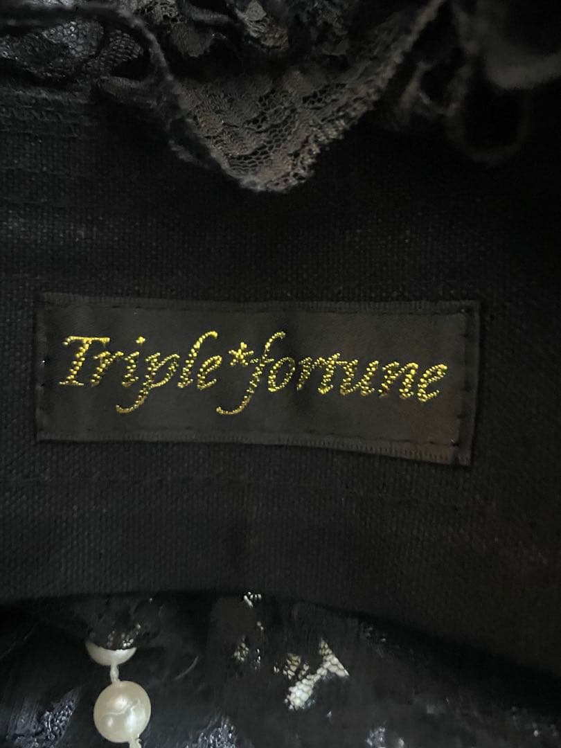Triple fortune ボンネット　黒