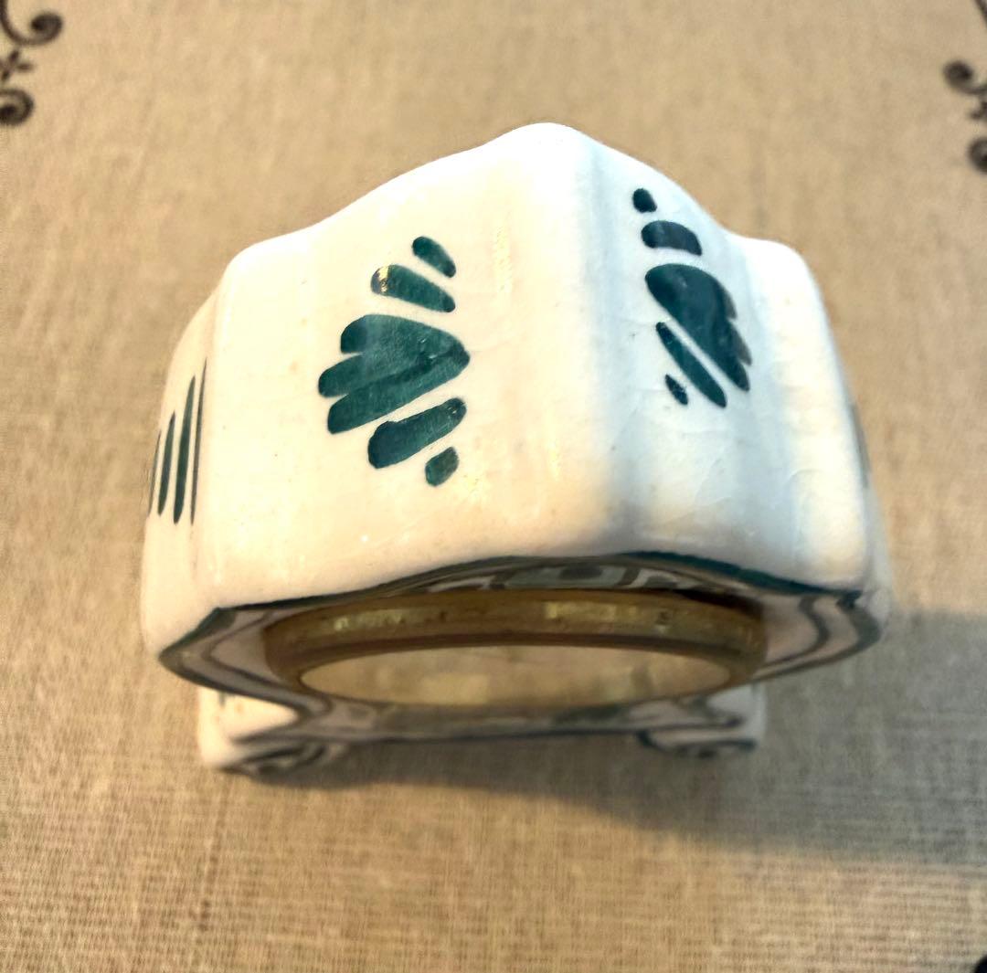 WAKO 和光 オランダ ハンドペイント デルフト焼き ヴィンテージ 置き時計