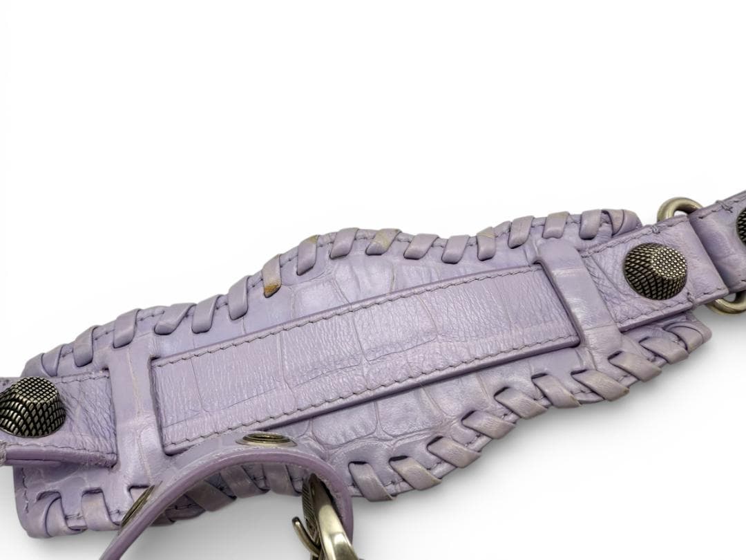 BALENCIAGA Le Cagole XS ライラック クロコ型押し