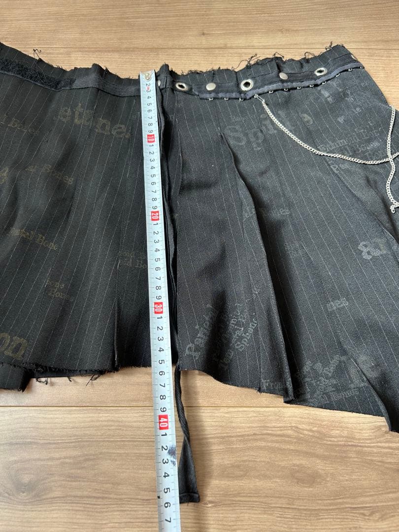 h.NAOTO ゴスロリ 黒アシンメトリー巻きスカートフリーサイズ