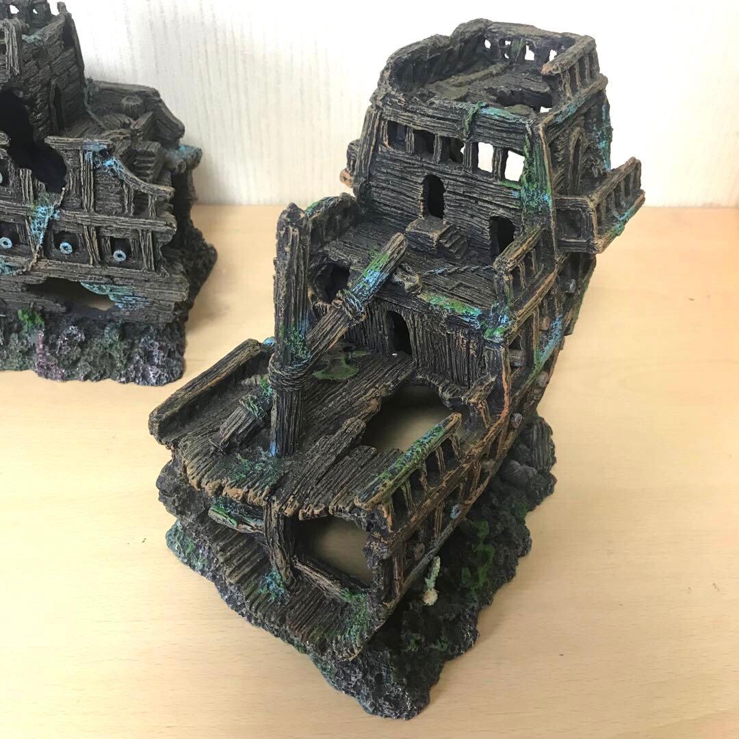 アクアリウム　オーナメント　沈没船