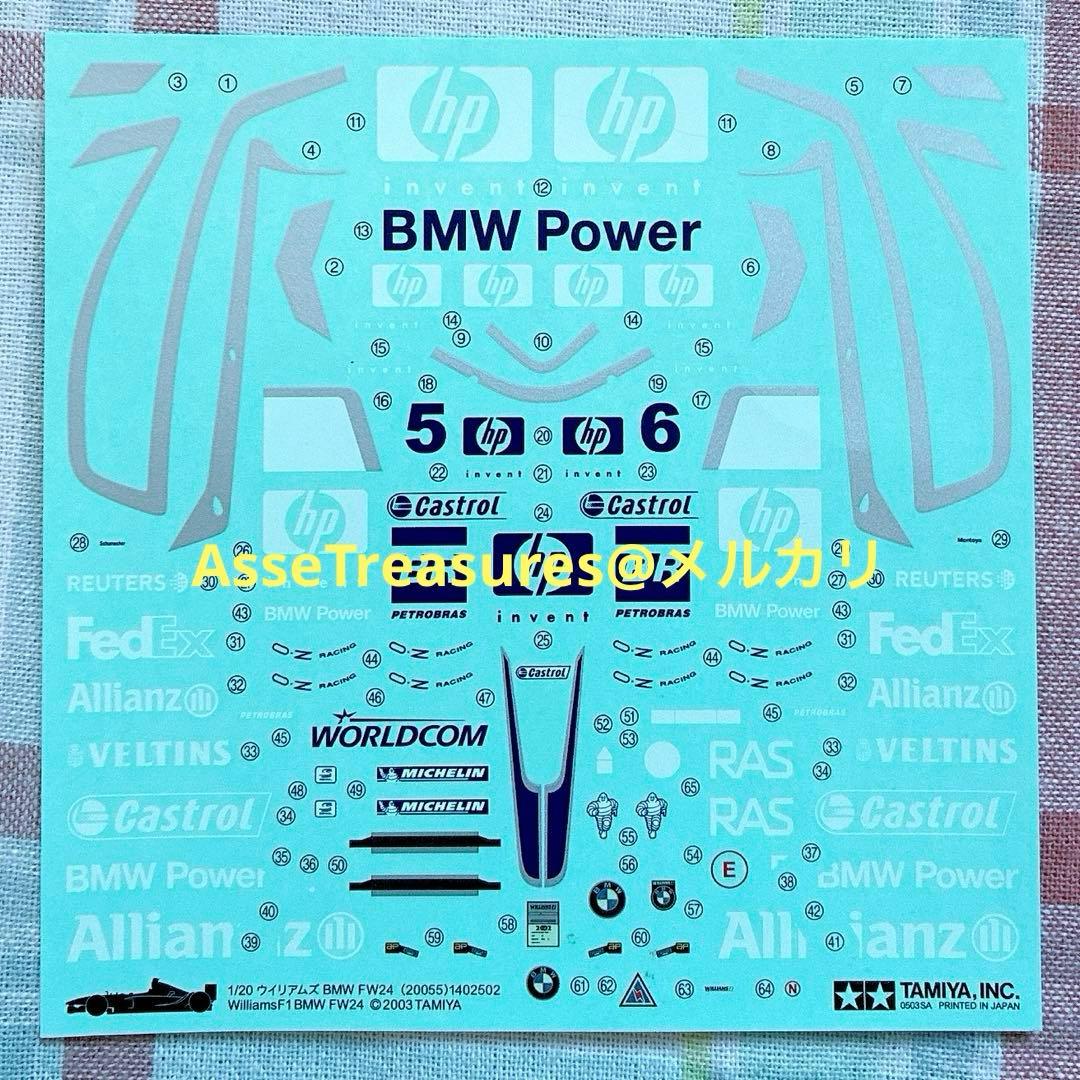 絶版 タミヤ 1/20 ウィリアムズ・BMW FW24