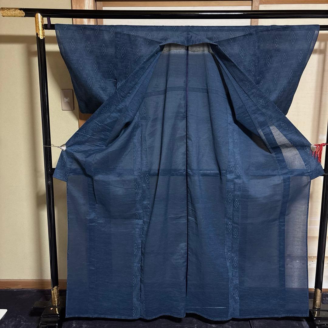 a*J様 未使用近い　美品　正絹　紗紬　小紋　フルセット