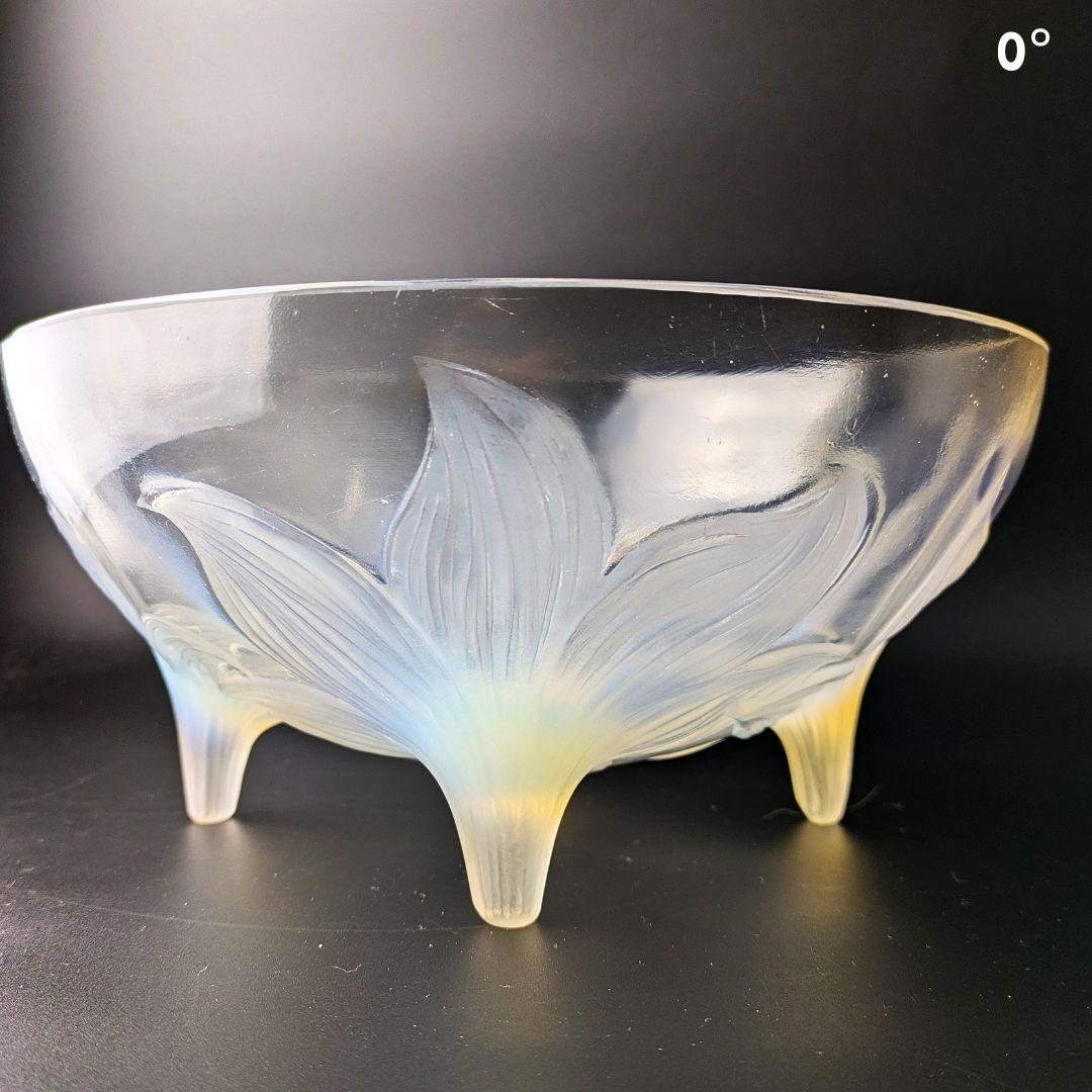 贅沢な時間を★ラリック LYS 百合 オパルセント 大鉢 ボウル 1924年頃