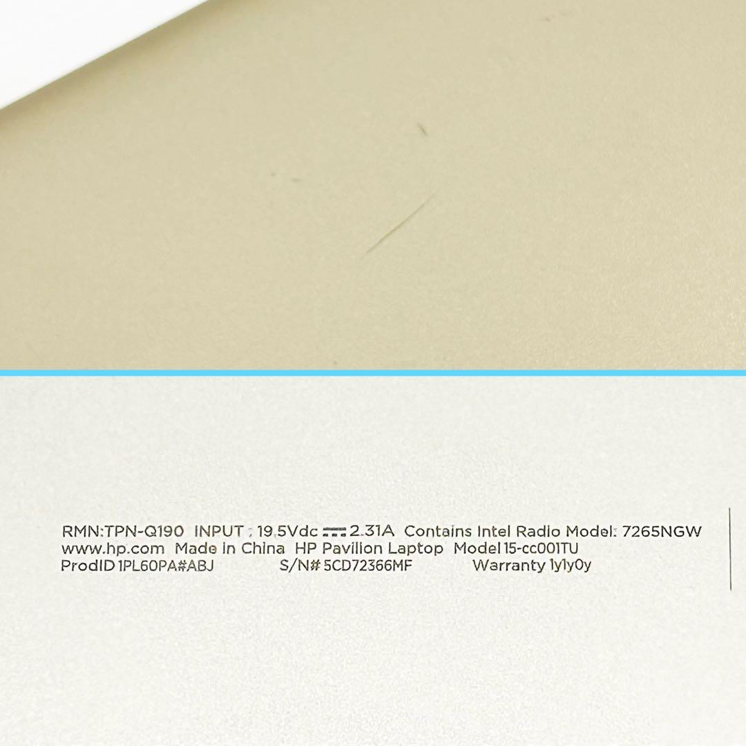 hp Laptop SSD起動+HDD 1TB Pavilion 7265NGW