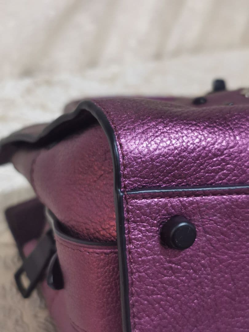 希少　コーチ　COACH　メタリック　パール　2WAY　ショルダー　ハンドバッグ