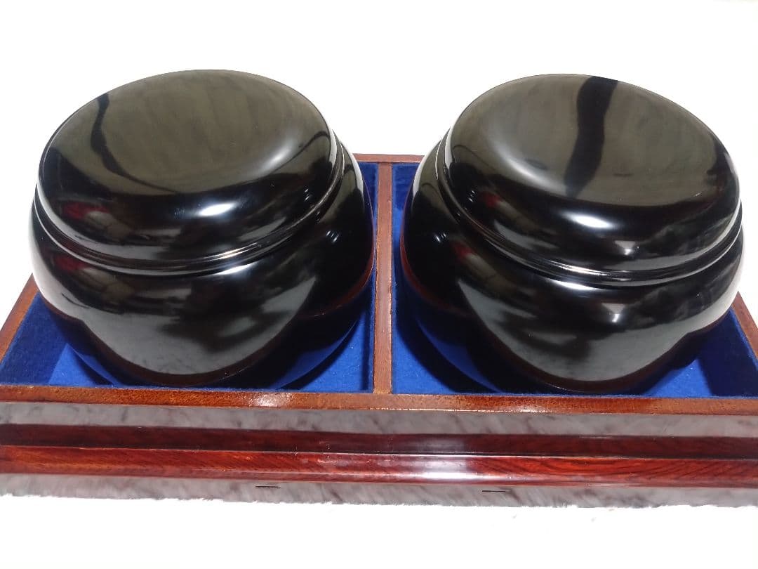 【希少極上】高級瑪瑙　碁石　未使用品/特注漆塗り碁笥/欅碁笥ケース付