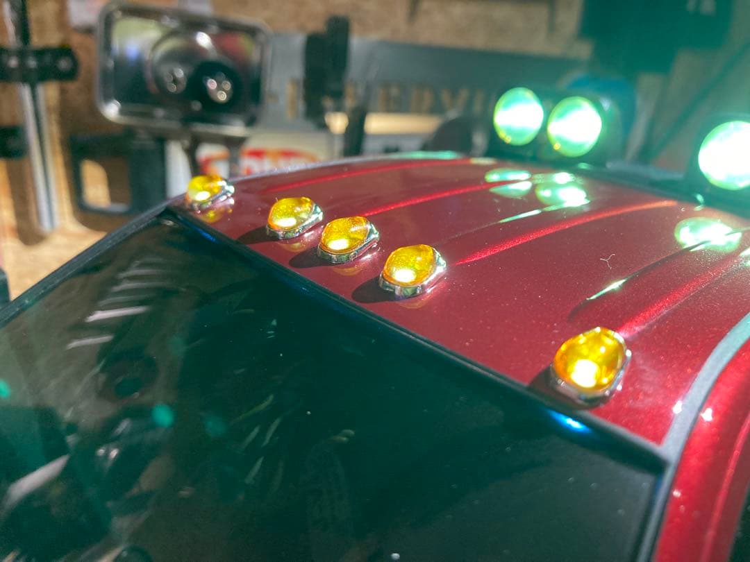 タミヤタンドラカスタム　実車北米トヨタカラー3Q3ウレタン塗装INJORAアルミ